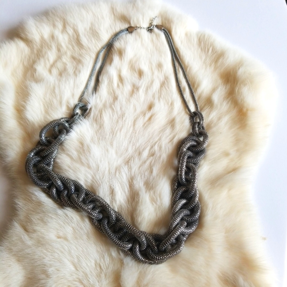 Braided Collar Statement Necklace - image 3